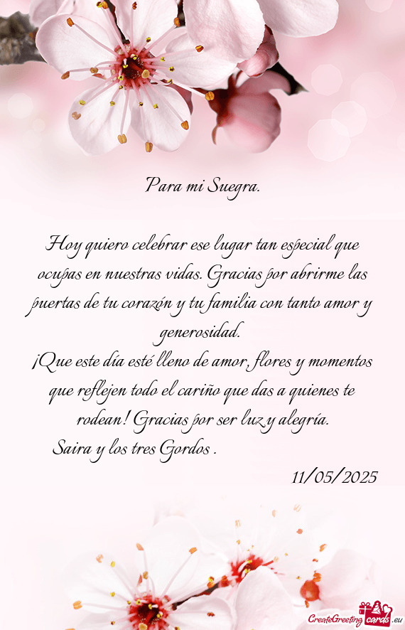 Rtas de tu corazón y tu familia con tanto amor y generosidad