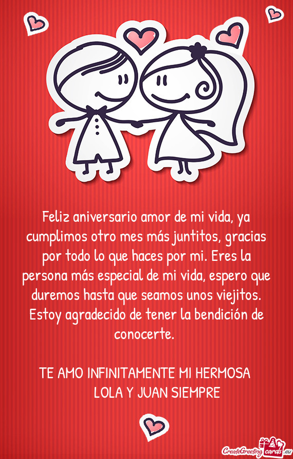 S. Estoy agradecido de tener la bendición de conocerte