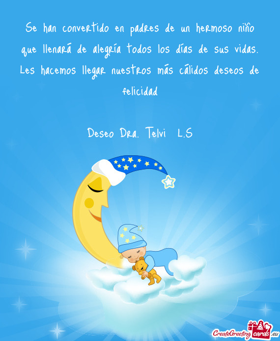 Se han convertido en padres de un hermoso niño que llenará de alegría todos los días de sus vida