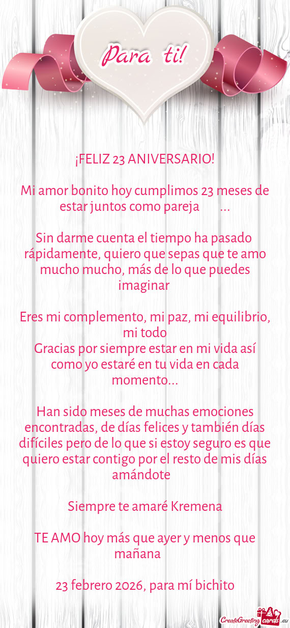 Siempre te amaré Kremena