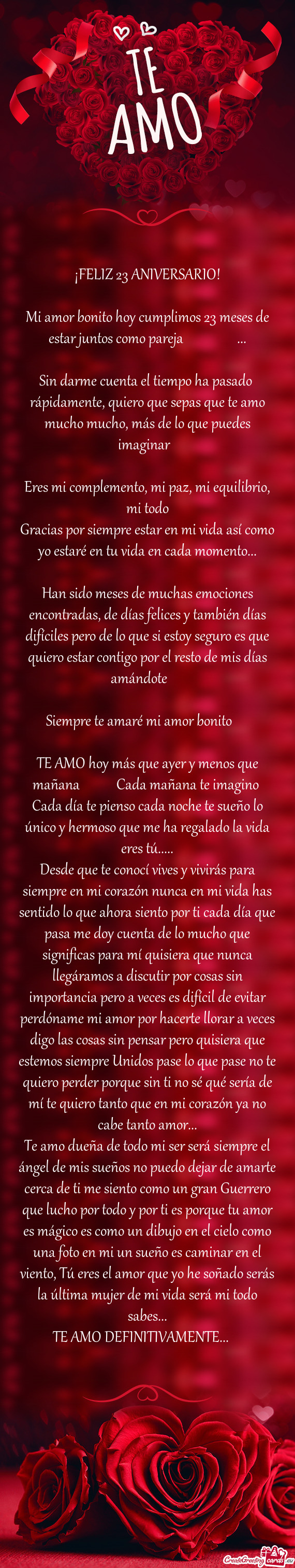 Siempre te amaré mi amor bonito ❤️