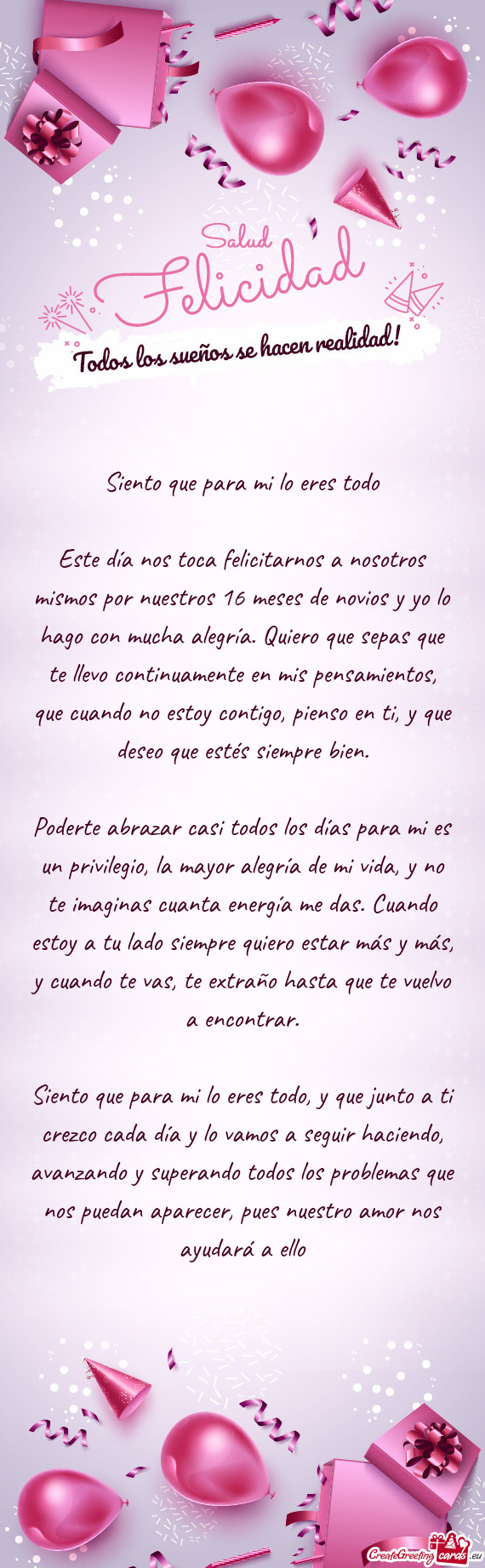 Siento que para mi lo eres todo
