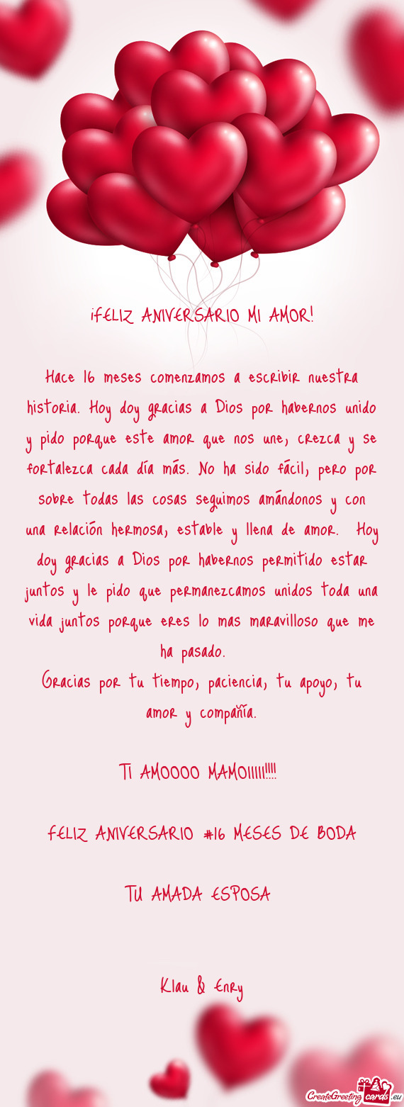 Sobre todas las cosas seguimos amándonos y con una relación hermosa, estable y llena de amor. Hoy