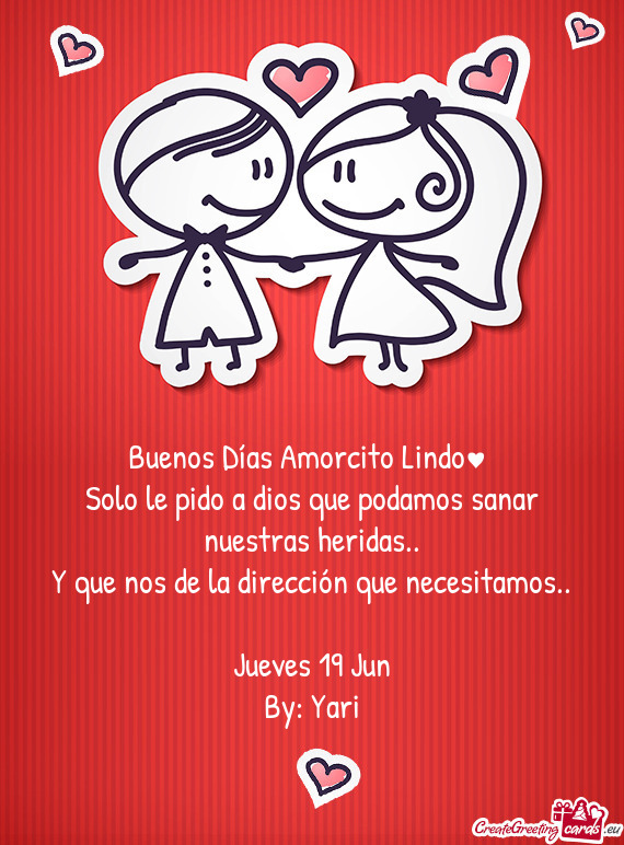 Solo le pido a dios que podamos sanar nuestras heridas