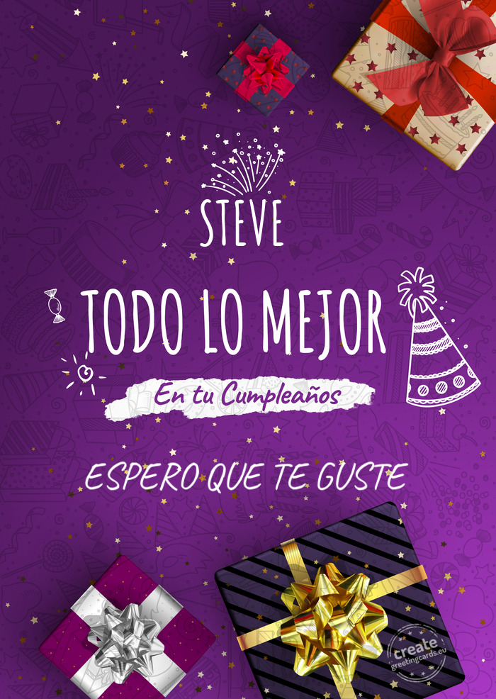 STEVE ESPERO QUE TE GUSTE