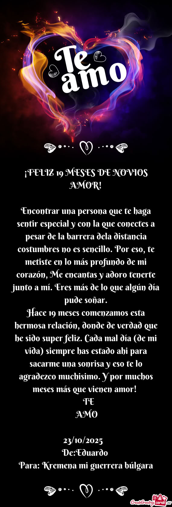 Tas y adoro tenerte junto a mí. Eres más de lo que algún día pude soñar