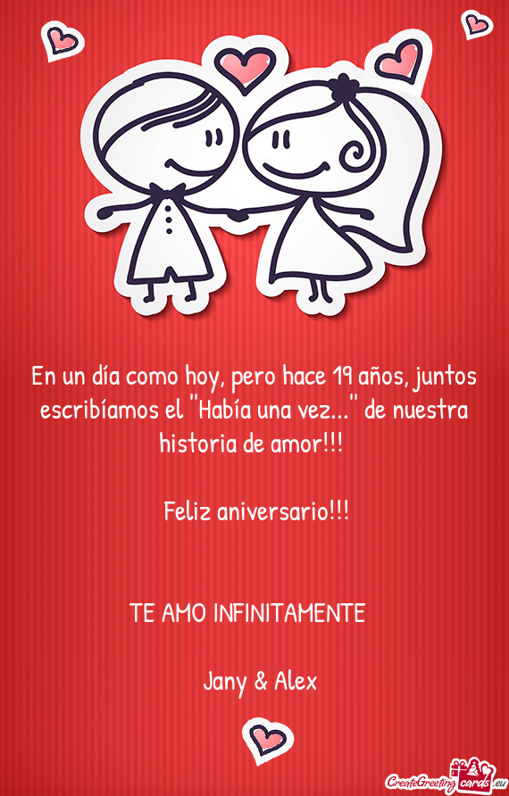 TE AMO INFINITAMENTE