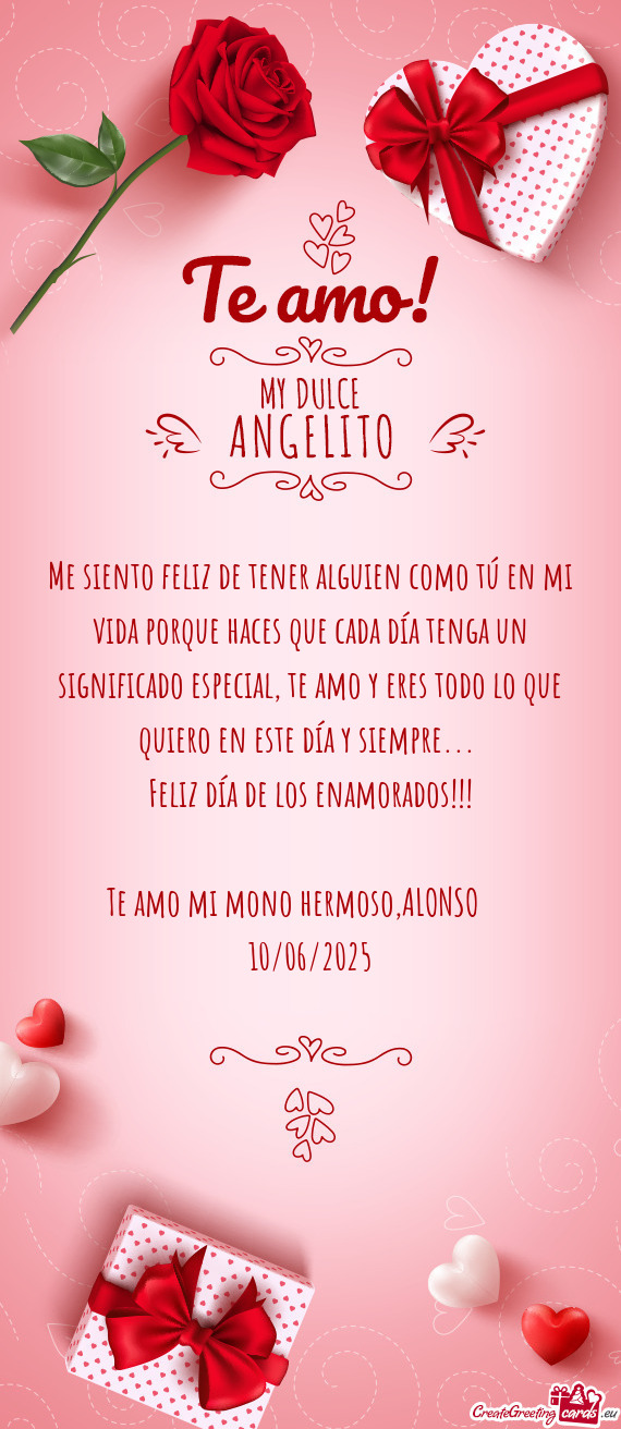 Te amo mi mono hermoso,ALONSO ❤️