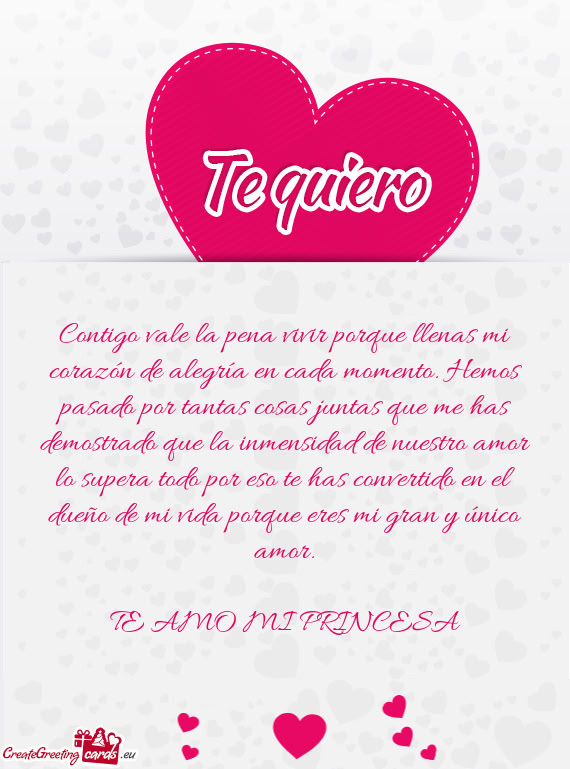 TE AMO MI PRINCESA