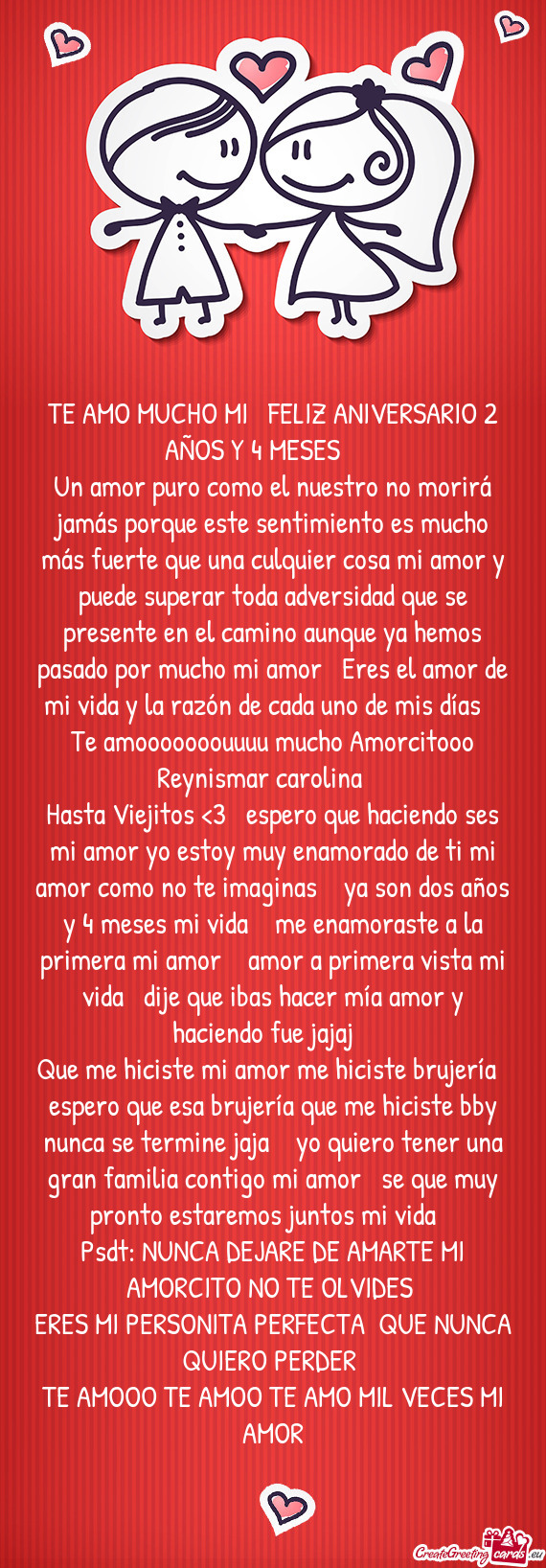 TE AMO MUCHO MI 💘 FELIZ ANIVERSARIO 2 AÑOS Y 4 MESES 💕 ❤️