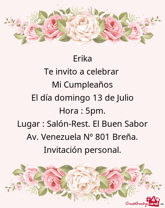 Te invito a celebrar
