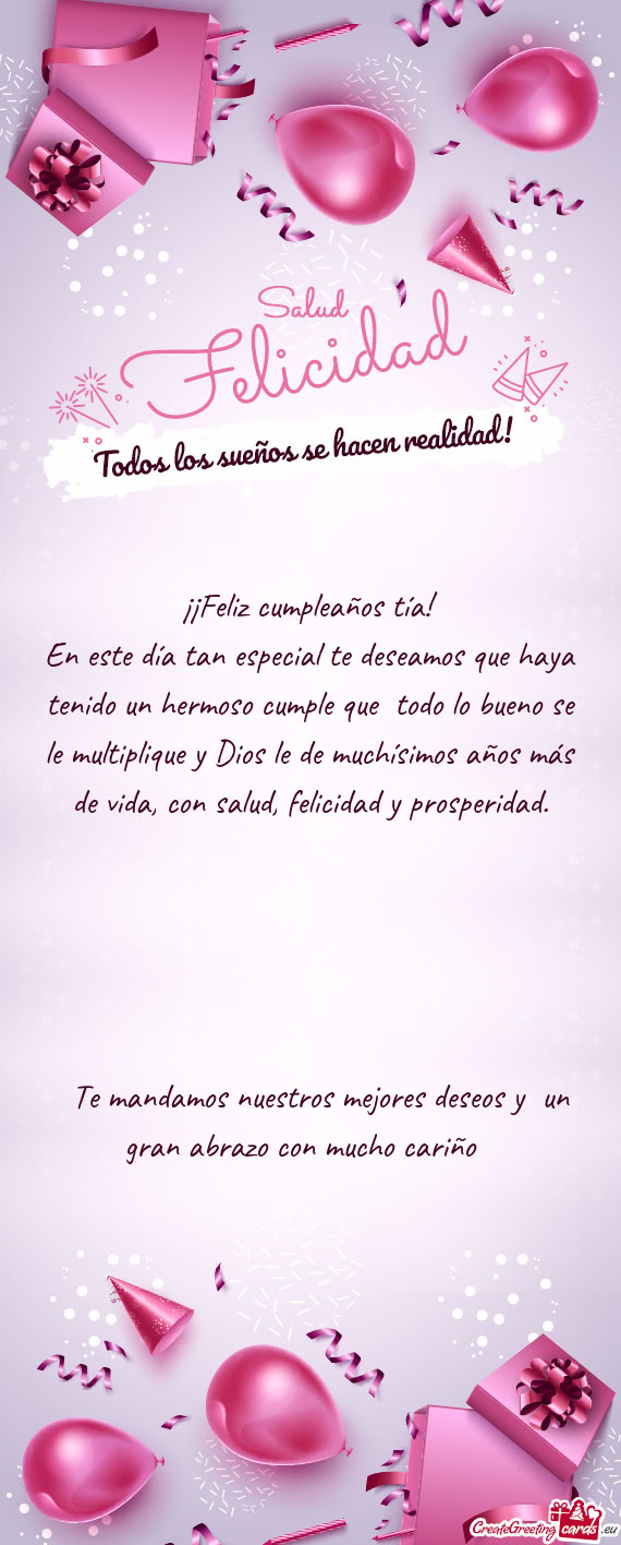 💖Te mandamos nuestros mejores deseos y un gran abrazo con mucho cariño💖