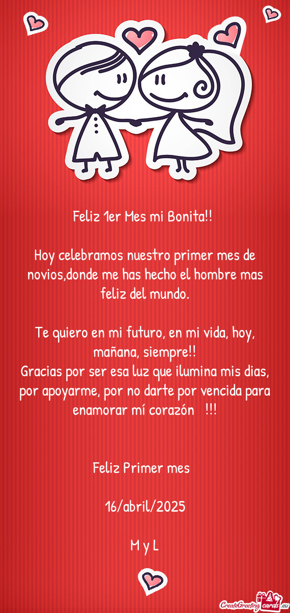 Te quiero en mi futuro, en mi vida, hoy, mañana, siempre