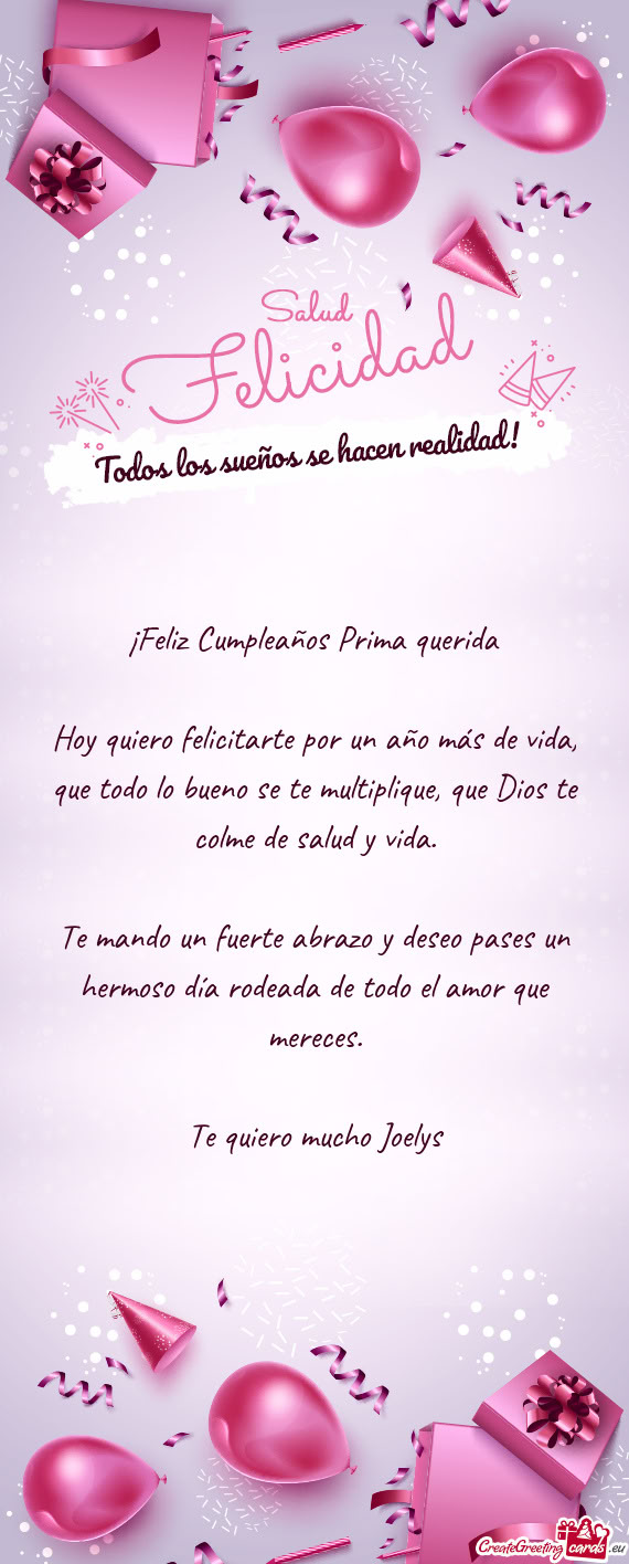 💖 Te quiero mucho Joelys 💖