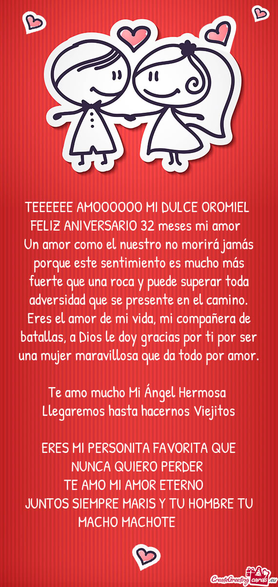 TEEEEEE AMOOOOOO MI DULCE OROMIEL