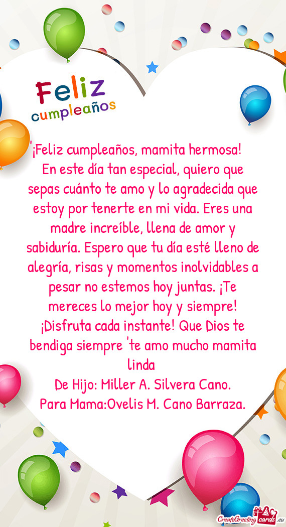 Temos hoy juntas. ¡Te mereces lo mejor hoy y siempre! ¡Disfruta cada instante! Que Dios te bendiga