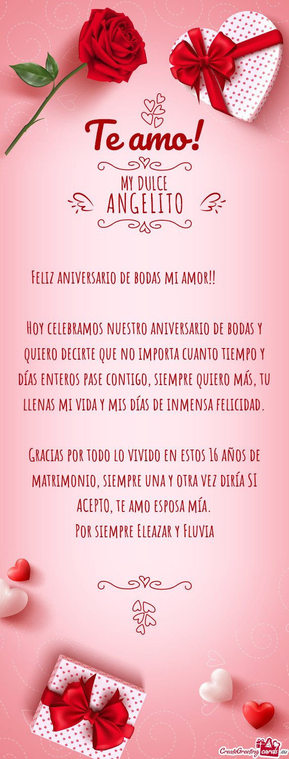 Teros pase contigo, siempre quiero más, tu llenas mi vida y mis días de inmensa felicidad