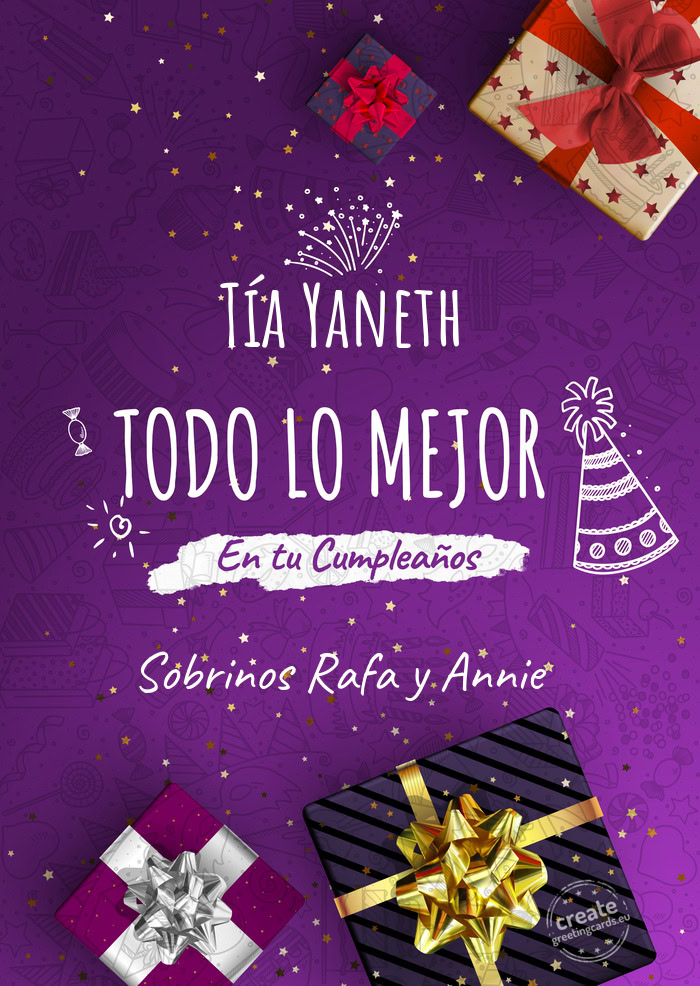 Tía Yaneth Sobrinos Rafa y Annie