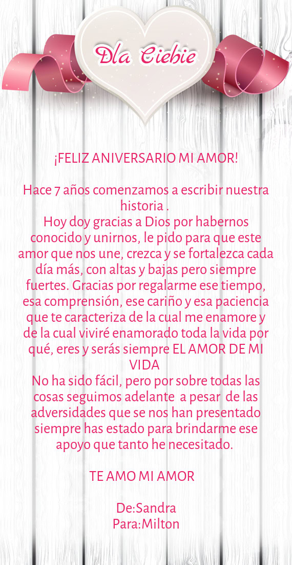 Tiempo, esa comprensión, ese cariño y esa paciencia que te caracteriza de la cual me enamore y de