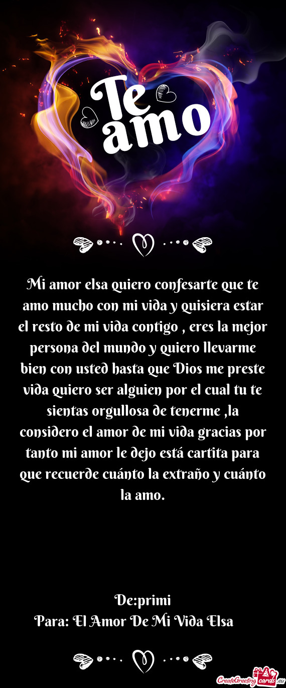 Tigo , eres la mejor persona del mundo y quiero llevarme bien con usted hasta que Dios me preste vid