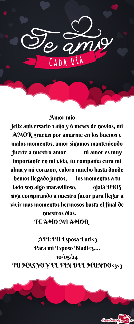 Tos, amor sigamos manteniendo fuerte a nuestro amor ❤️❤️ tú amor es muy importante en mi vi