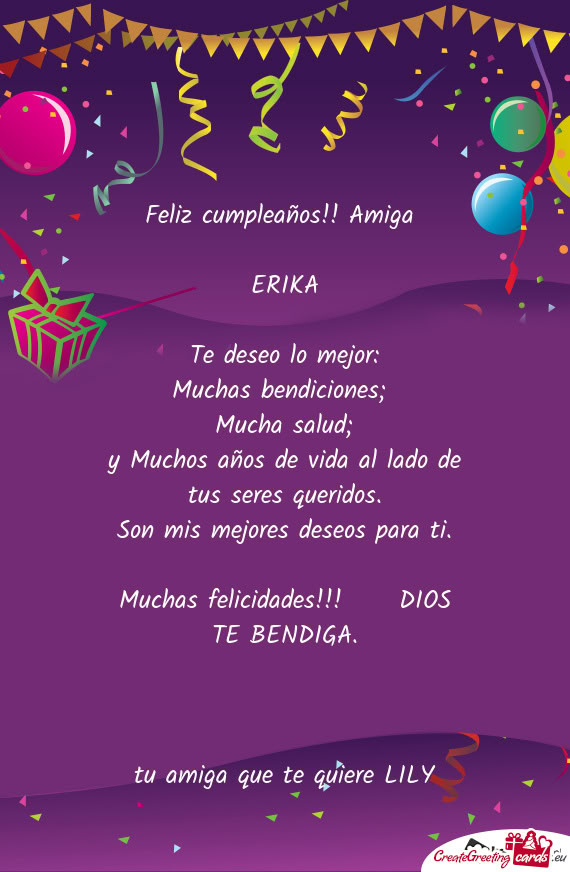 Tu amiga que te quiere LILY