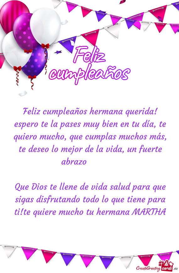 Tu hermana MARTHA