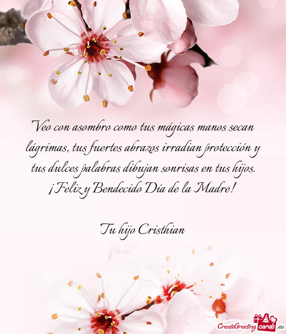 Tu hijo Cristhian