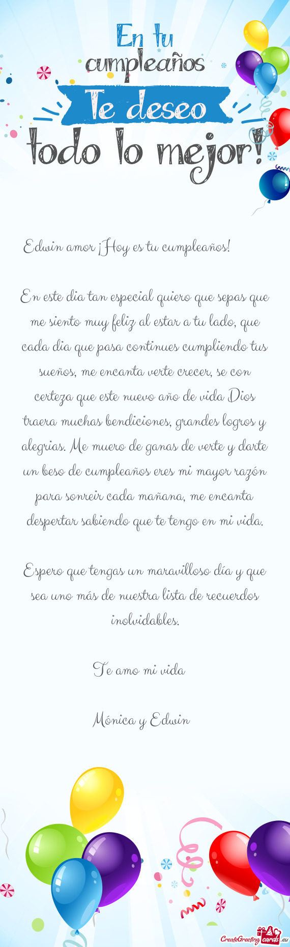 Ue pasa continues cumpliendo tus sueños, me encanta verte crecer, se con certeza que este nuevo añ