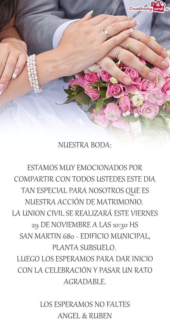 UESTRA ACCIÓN DE MATRIMONIO