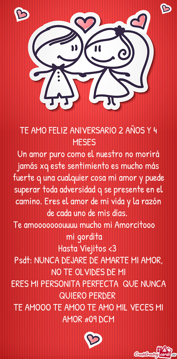 Un amor puro como el nuestro no morirá jamás xq este sentimiento es mucho más fuerte q una cualqu