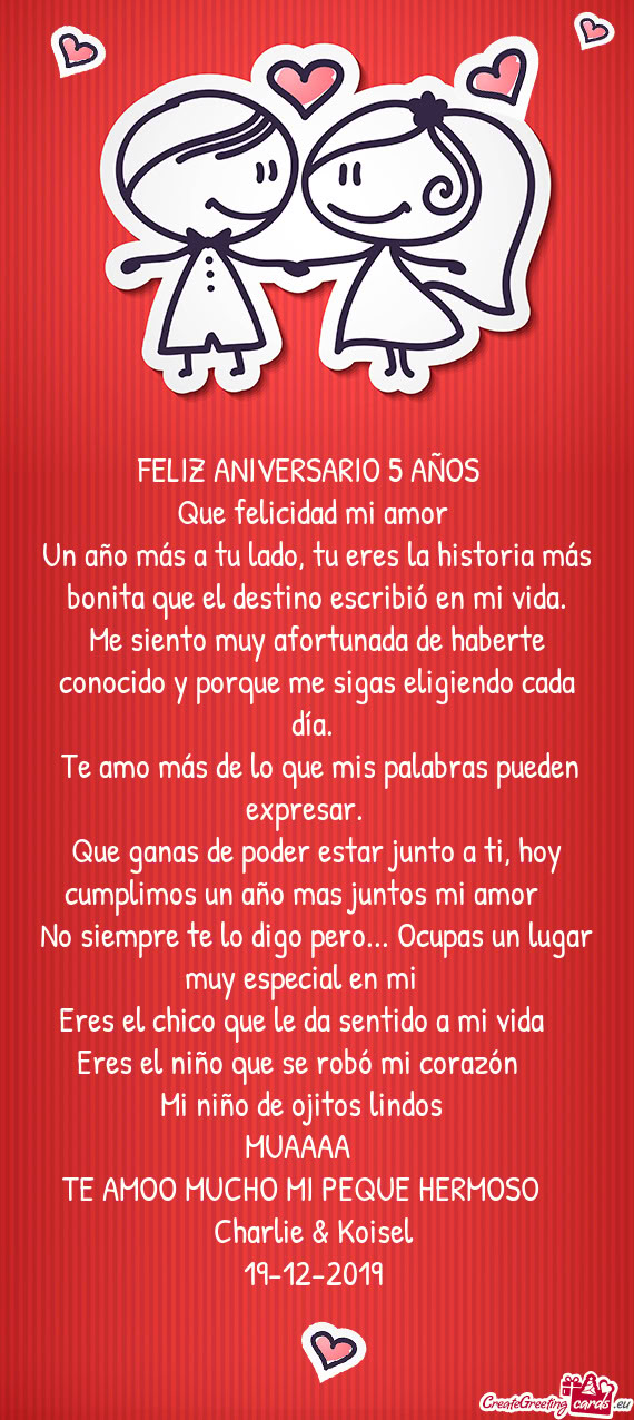 Un año más a tu lado, tu eres la historia más bonita que el destino escribió en mi vida