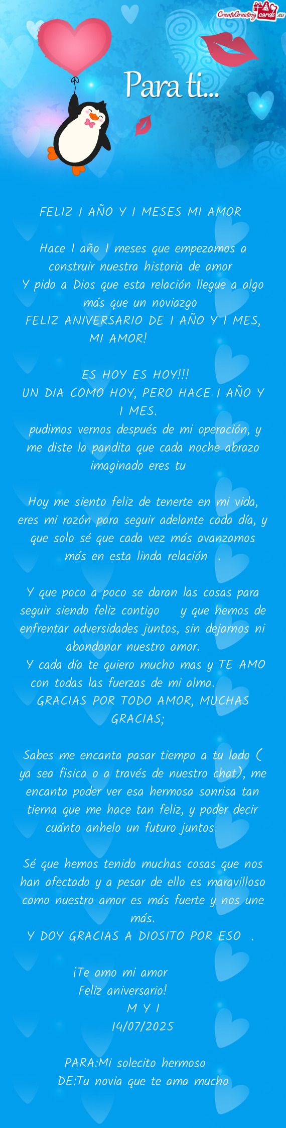 UN DIA COMO HOY, PERO HACE 1 AÑO Y 1 MES.🐼