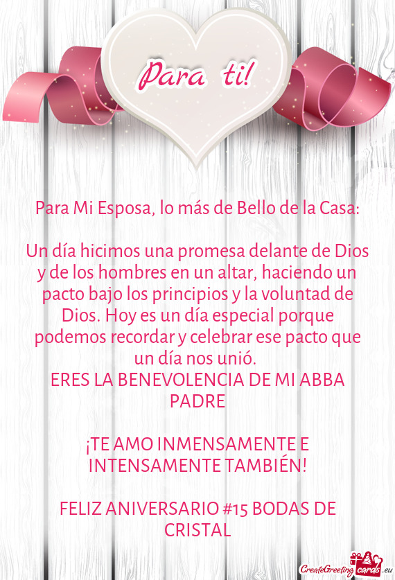 Un día hicimos una promesa delante de Dios y de los hombres en un altar, haciendo un pacto bajo los