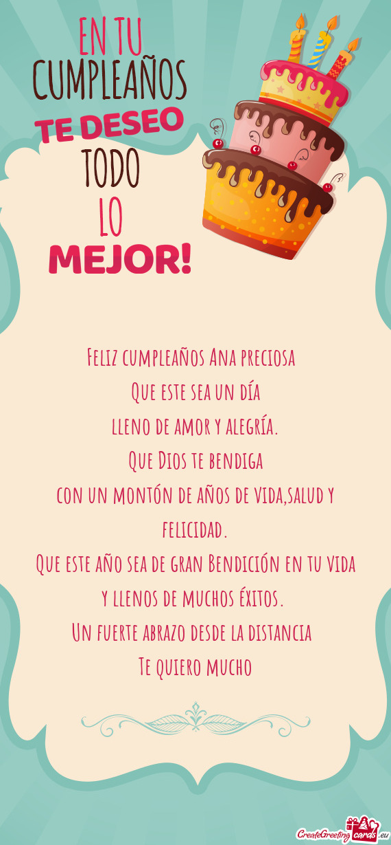 Un fuerte abrazo desde la distancia