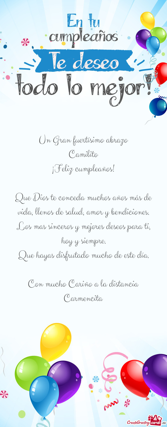 Un Gran fuertísimo abrazo