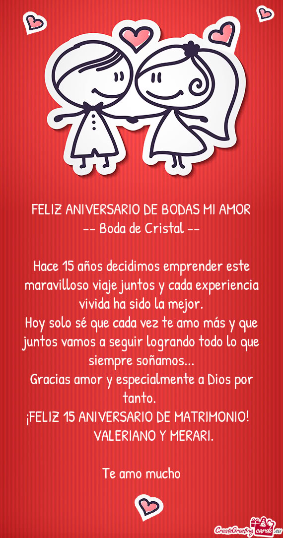 VALERIANO Y MERARI. 💖🥂✨