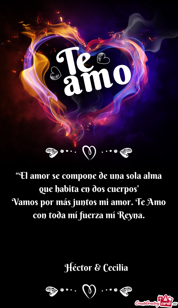 Vamos por más juntos mi amor. Te Amo con toda mí fuerza mí Reyna
