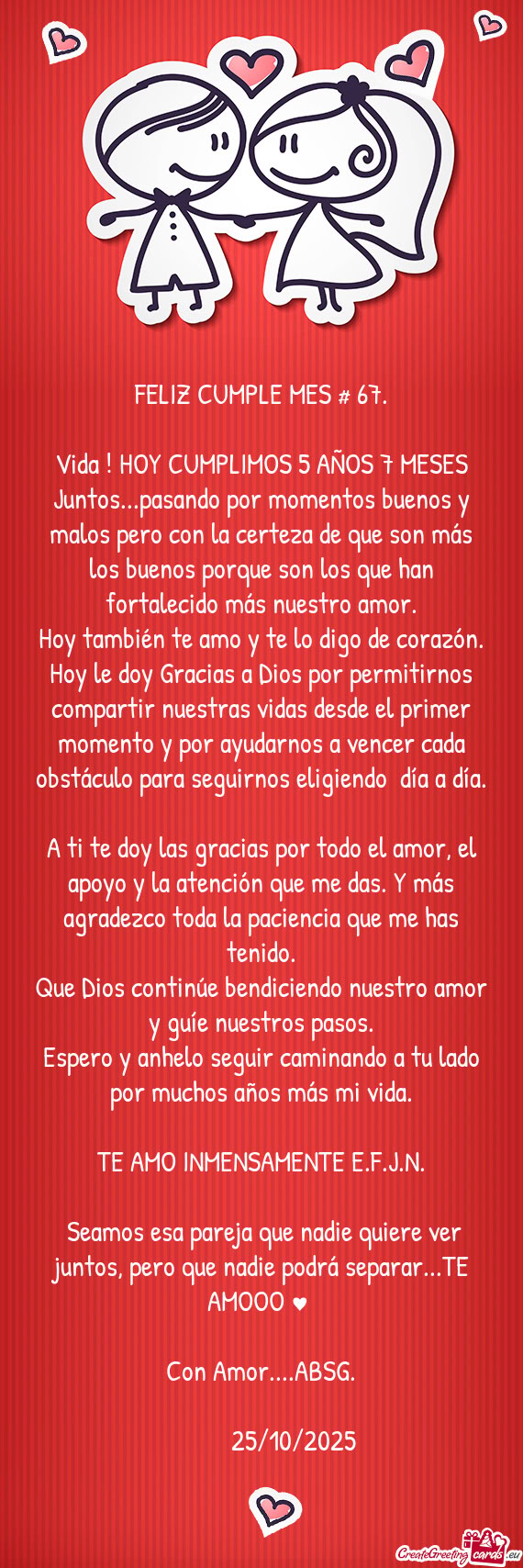 Vida🤍! HOY CUMPLIMOS 5 AÑOS 7 MESES Juntos...pasando por momentos buenos y malos pero con la cer