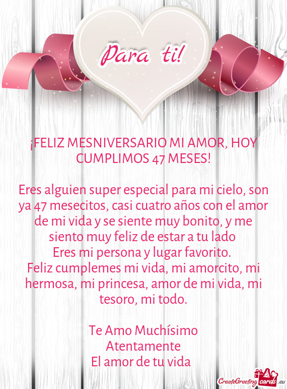 Vida y se siente muy bonito, y me siento muy feliz de estar a tu lado
