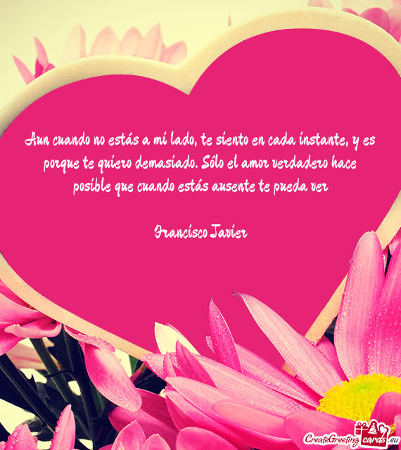 Y es porque te quiero demasiado