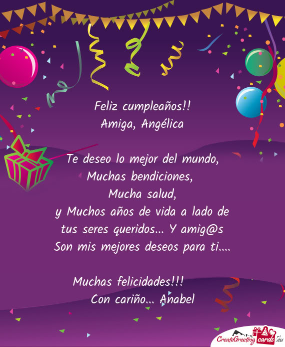 Y Muchos años de vida a lado de tus seres queridos... Y amig@s