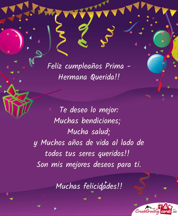 Y Muchos años de vida al lado de todos tus seres queridos