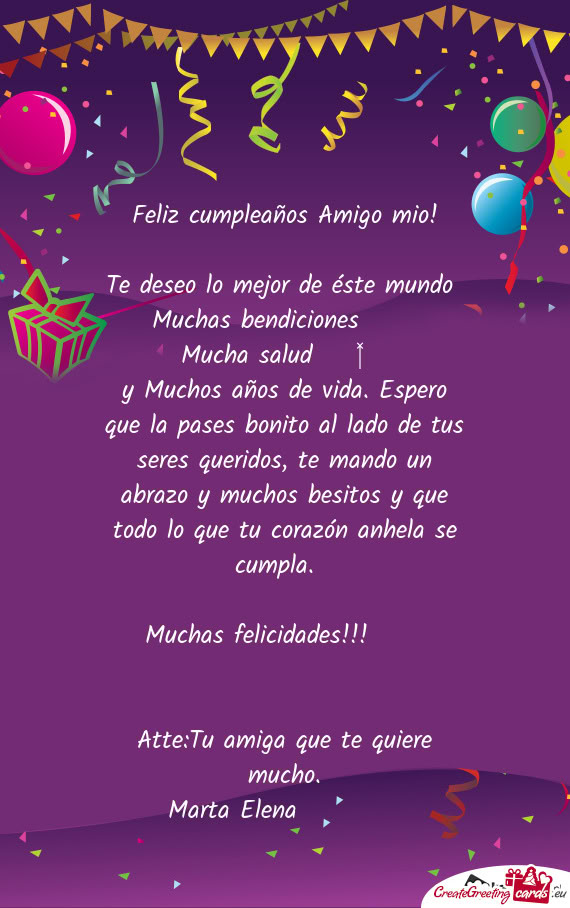 Y Muchos años de vida. Espero que la pases bonito al lado de tus seres queridos, te mando un abrazo