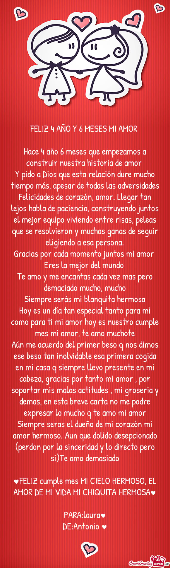 Y pido a Dios que esta relación dure mucho tiempo más, apesar de todas las adversidades Felicidade