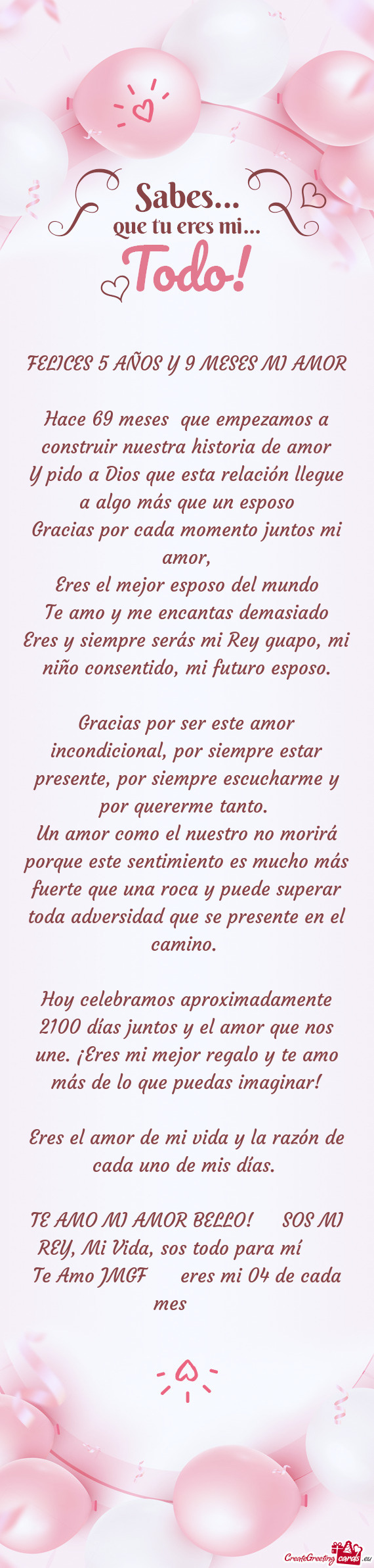 Y pido a Dios que esta relación llegue a algo más que un esposo