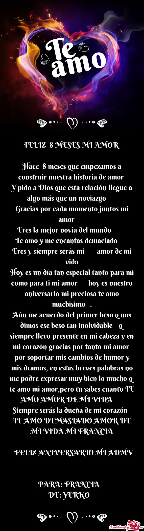 Y pido a Dios que esta relación llegue a algo más que un noviazgo😍😍