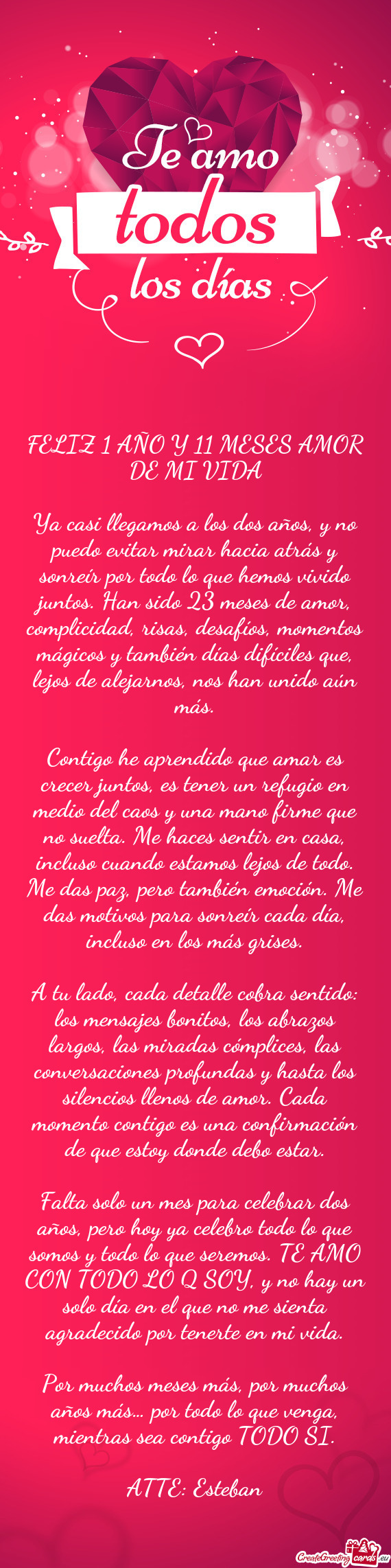 Ya casi llegamos a los dos años, y no puedo evitar mirar hacia atrás y sonreír por todo lo que he