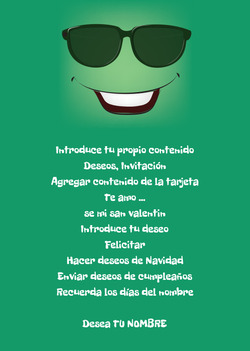 Emoticono verde sonriente