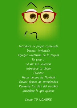 Icono de cara verde con gafas
